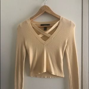 🔥Forever 21 Yellow Long Sleeve Crop Top🔥